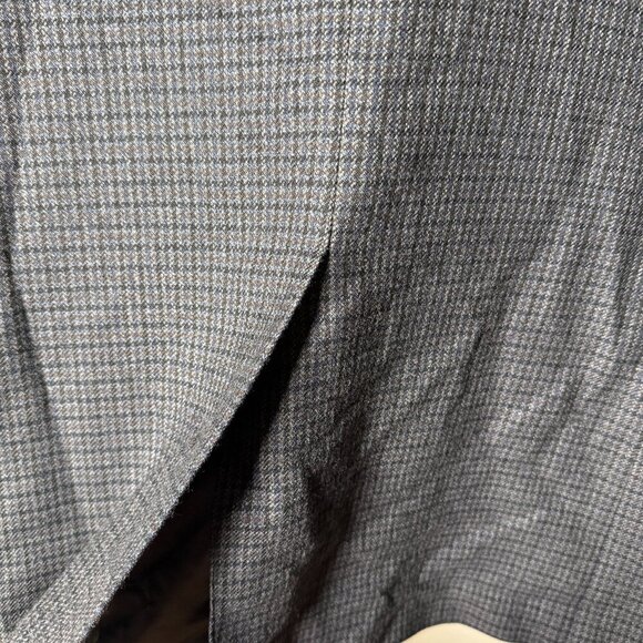 Chaps 100% Wool Blazer Sport Coat Check Gray, Brown, Black Size 44L - Picture 5 of 9